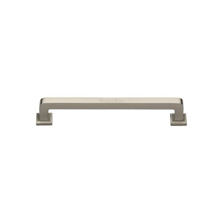 Heritage Brass Cabinet Pull Square Vintage Design 101mm CTC Satin Nickel Finish