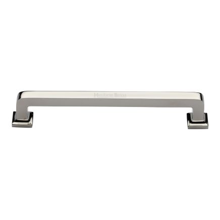 Heritage Brass Cabinet Pull Square Vintage Design 203mm CTC Polished Nickel Finish