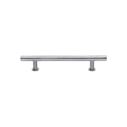 Heritage Brass Cabinet Pull T-Bar Design with 16mm Rose 101mm CTC Satin Chrome Finish