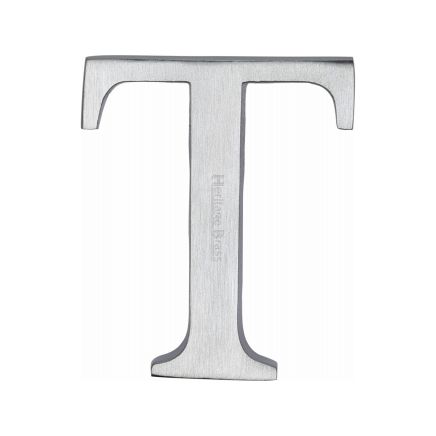 Heritage Brass Alphabet T Pin Fix 51mm (2") Satin Chrome Finish