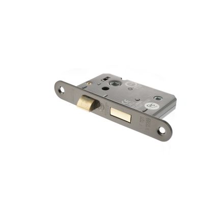 Atlantic Radius Corner Bathroom Lock [CE] 2.5" - Black Nickel
