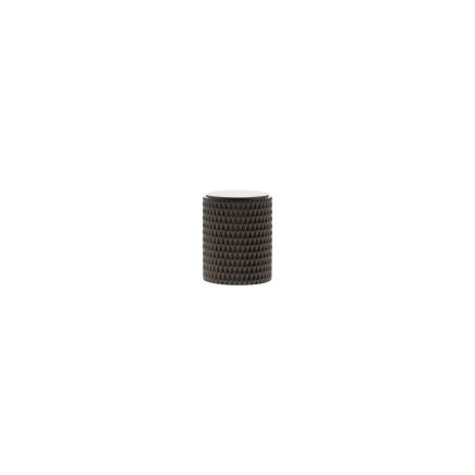 Millhouse Brass Eiffel Knurled Cylinder Cabinet Knob Handle - Urban Dark Bronze