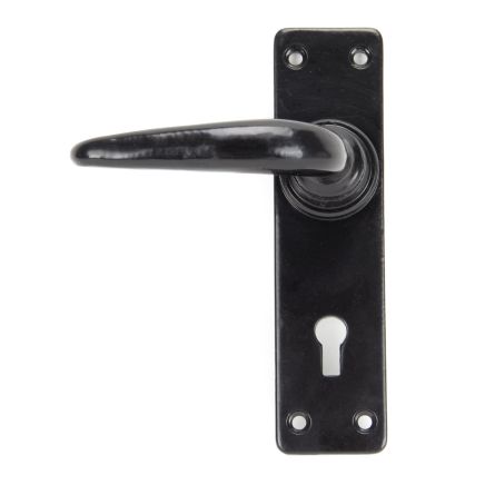 Black Smooth Lever Lock Set