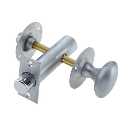 Jedo Bathroom Bolt C/W Mortice Bolt Satin Chrome - By Frelan Hardware - JV2689SC