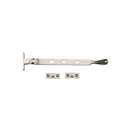 Heritage Brass Casement Window Stay Ball Design 8" Satin Nickel Finish