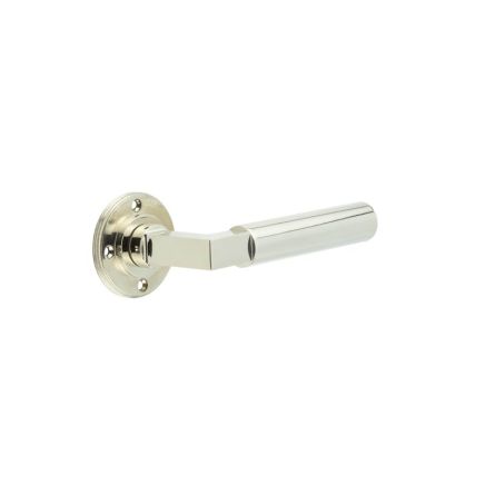Westminster Door Handles No Rose Polished Nickel - By Frelan Hardware - BUR30PN