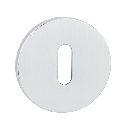 Tupai Rapido 5S Line Key Escutcheons on 5mm Slimline Round Rose - White (Pair)