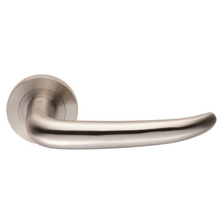 Steelworx Swl Luenza Lever On Rose - Satin Stainless Steel