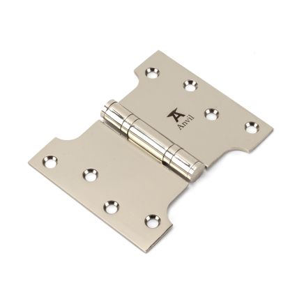 Polished Nickel 4" x 3" x 5" Parliament Hinge (pair) ss