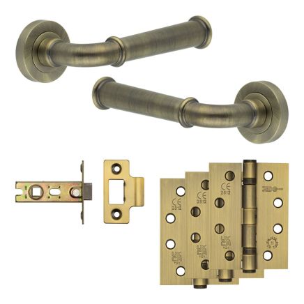 Complete Classic Door Handle Pack - Internal Doors - Antique Brass - By Frelan Hardware - JE-A1A-AB