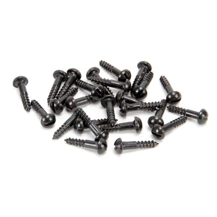 Black 8 x 3/4" Round Head Screws (25)