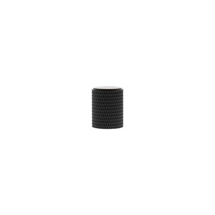 Millhouse Brass Eiffel Knurled Cylinder Cabinet Knob Handle - Matt Black