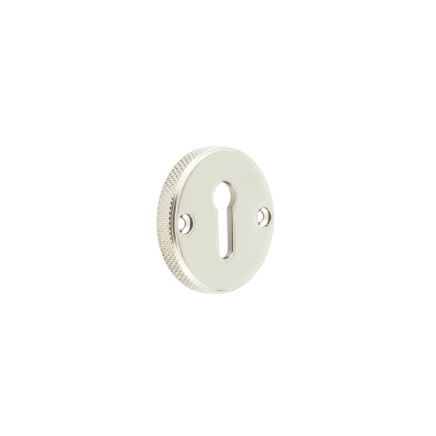 Burlington Westbourne Knurled Standard Keyway Escutcheon Polished Nickel - By Frelan Hardware - BUR182PN