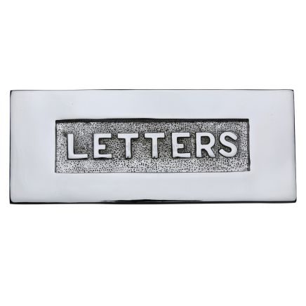 Heritage Brass Embossed Letterplate Polished Chrome finish
