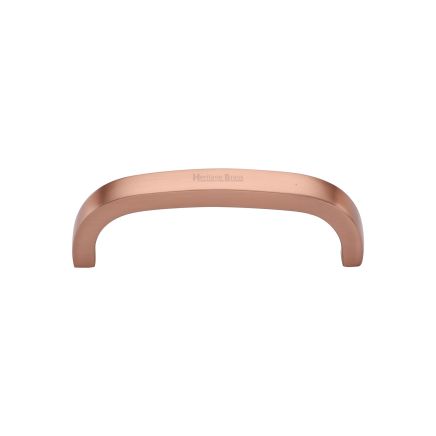 Heritage Brass Cabinet Pull D Shaped 89mm CTC Satin Rose Gold Finish