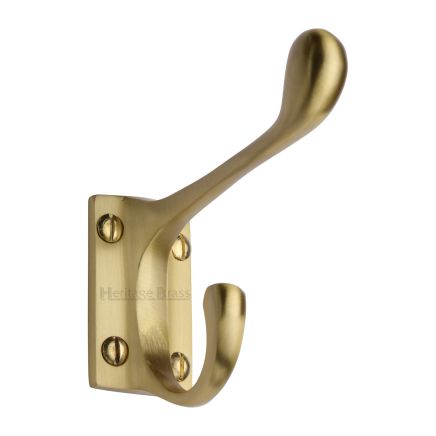 Heritage Brass Hat & Coat Hook Satin Brass finish