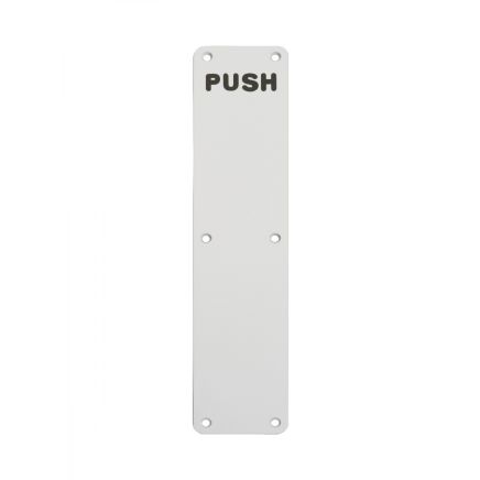 Push Finger Plate - Satin Anodised Aluminium