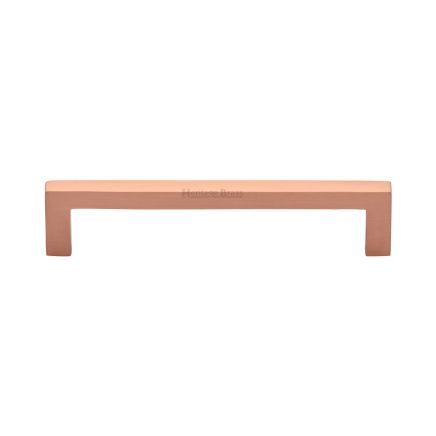 Heritage Brass Cabinet Pull City Design 128mm CTC Satin Rose Gold Finish