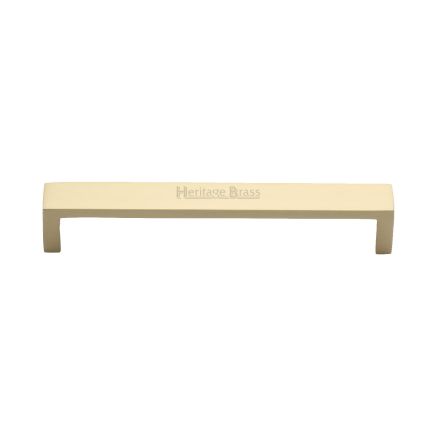 Heritage Brass Cabinet Pull Wide Metro Design 160mm CTC Satin Brass Finish