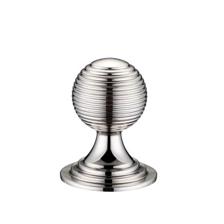 Zoo Hardware Queen Anne Ringed Knob 32mm rose dia. - Nickel
