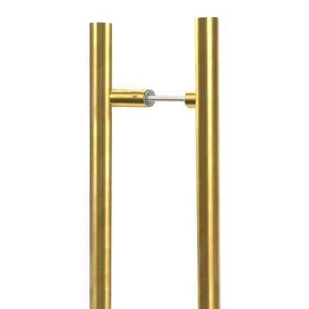 Aged Brass (316) 0.6m Offset T Bar Handle B2B 32mm Ø