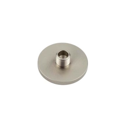 Burlington Knurled Bases to Suit Wall Mounted Doorstops 50mm Dia Satin Nickel - By Frelan Hardware - BUR969SN