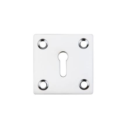 Zoo Hardware Square Standard Profile Escutcheon 50mm - Polished Chrome