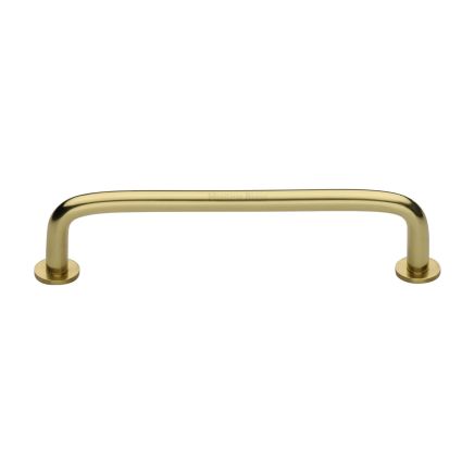 Heritage Brass Cabinet Pull Wire Design with 16mm Rose 160mm CTC Polished Brass Finish