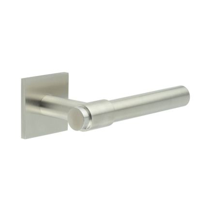 CR-103 Satin Stainless Steel Unsprung Square Rose Door Handle - By Frelan Hardware - CR-103B2SSS