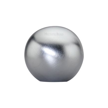 Heritage Brass Cabinet Knob Globe Design 25mm Satin Chrome finish