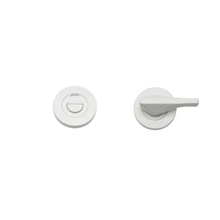 Zoo Hardware Accessible Turn & Indicator Release - Round Rose - Powder Coated White