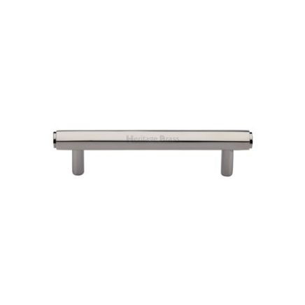 Heritage Brass Cabinet Pull Hexagon Design 96mm CTC Polished Nickel finish