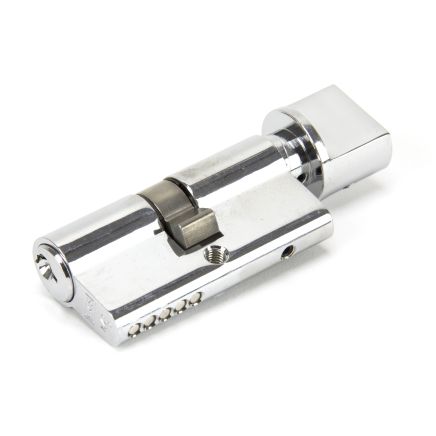 Polished Chrome 30/30 5pin Euro Cylinder/Thumbturn KA