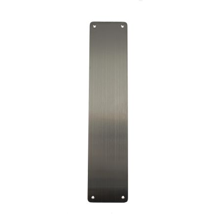 CleanTouch Finger Plate Pre drilled with screws 350mm x 75mm - Satin Stainless Steel