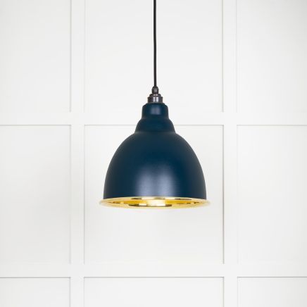 Smooth Brass Brindley Pendant in Dusk