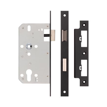 72mm Black Din Euro Sashlock 60mm Backset - By Frelan Hardware - JL-DS60MB