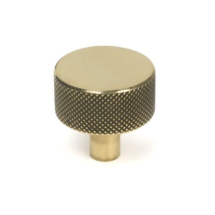 Aged Brass Brompton Cabinet Knob - 32mm (No rose)