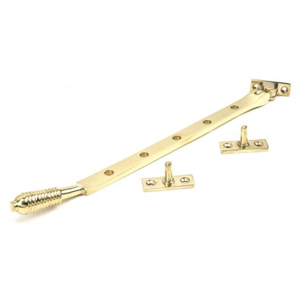 Polished Brass 12" Reeded Stay