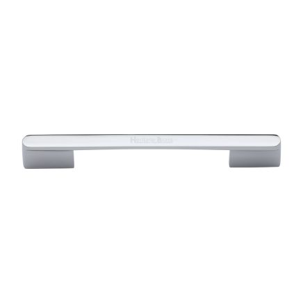 Heritage Brass Cabinet Pull Bridge Design 192&amp;224mm CTC Polished Chrome Finish