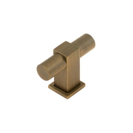 Westminster T Bar Cupboard Knobs Antique Brass - By Frelan Hardware - BUR301AB