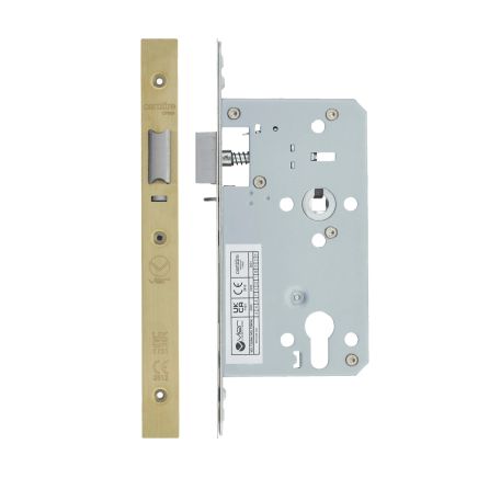 Zoo Hardware 2 Piece - DIN night latch - 72mm c/c - backset 60mm - Brass