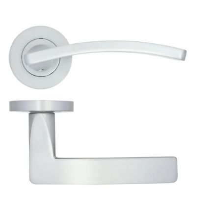 Zoo Hardware Toledo lever on rose - Satin Chrome