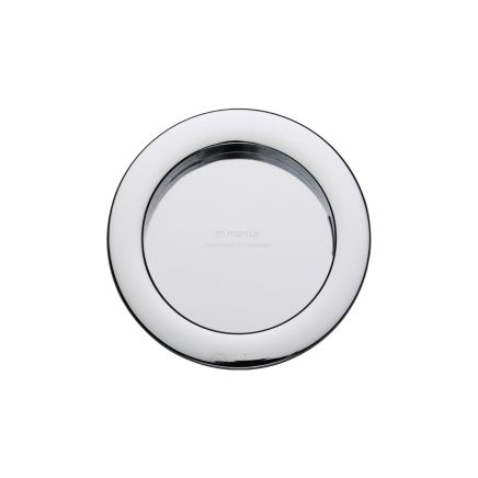 SLD Round Flush Pull Pair Polished Chrome