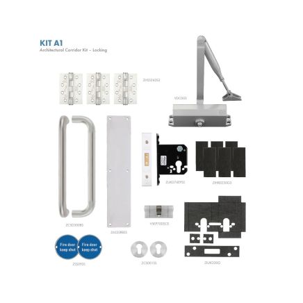 KITA1-FDP-A1 - Architectural Fire Door Pack - Corridor Kit - Locking
