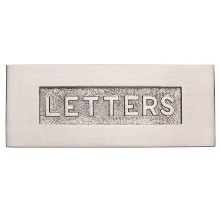 Heritage Brass Embossed Letterplate Satin Nickel finish