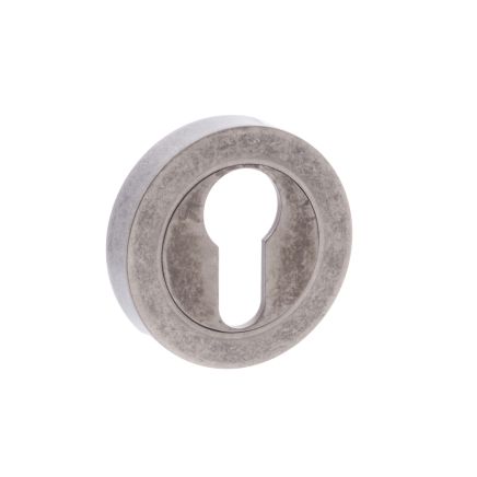 Old English Euro Escutcheons - Distressed Silver