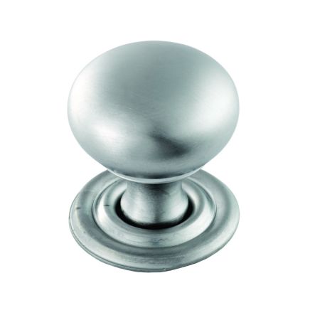 Hollow Victorian Knob 32mm - Satin Chrome
