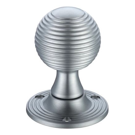 Zoo Hardware Queen Anne Mortice Knob Furniture 60mm Rose dia. - Satin
