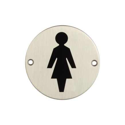 Stainless Steel Female Symbol 75mm Satin Stainless Steel - By Frelan Hardware - JS103SSS