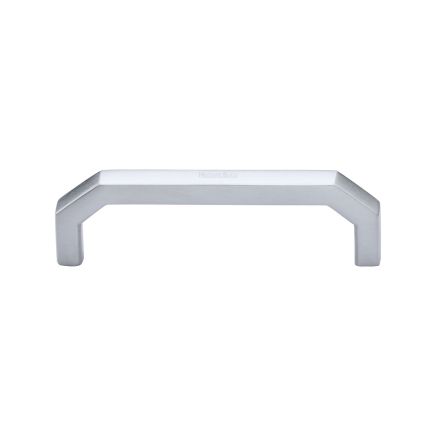 Heritage Brass Cabinet Pull Hex Angular Design 101mm CTC Satin Chrome Finish